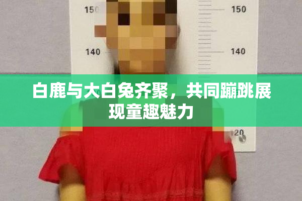 白鹿与大白兔齐聚，共同蹦跳展现童趣魅力