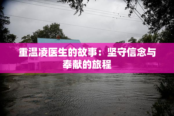 重温凌医生的故事：坚守信念与奉献的旅程
