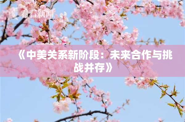 《中美关系新阶段：未来合作与挑战并存》